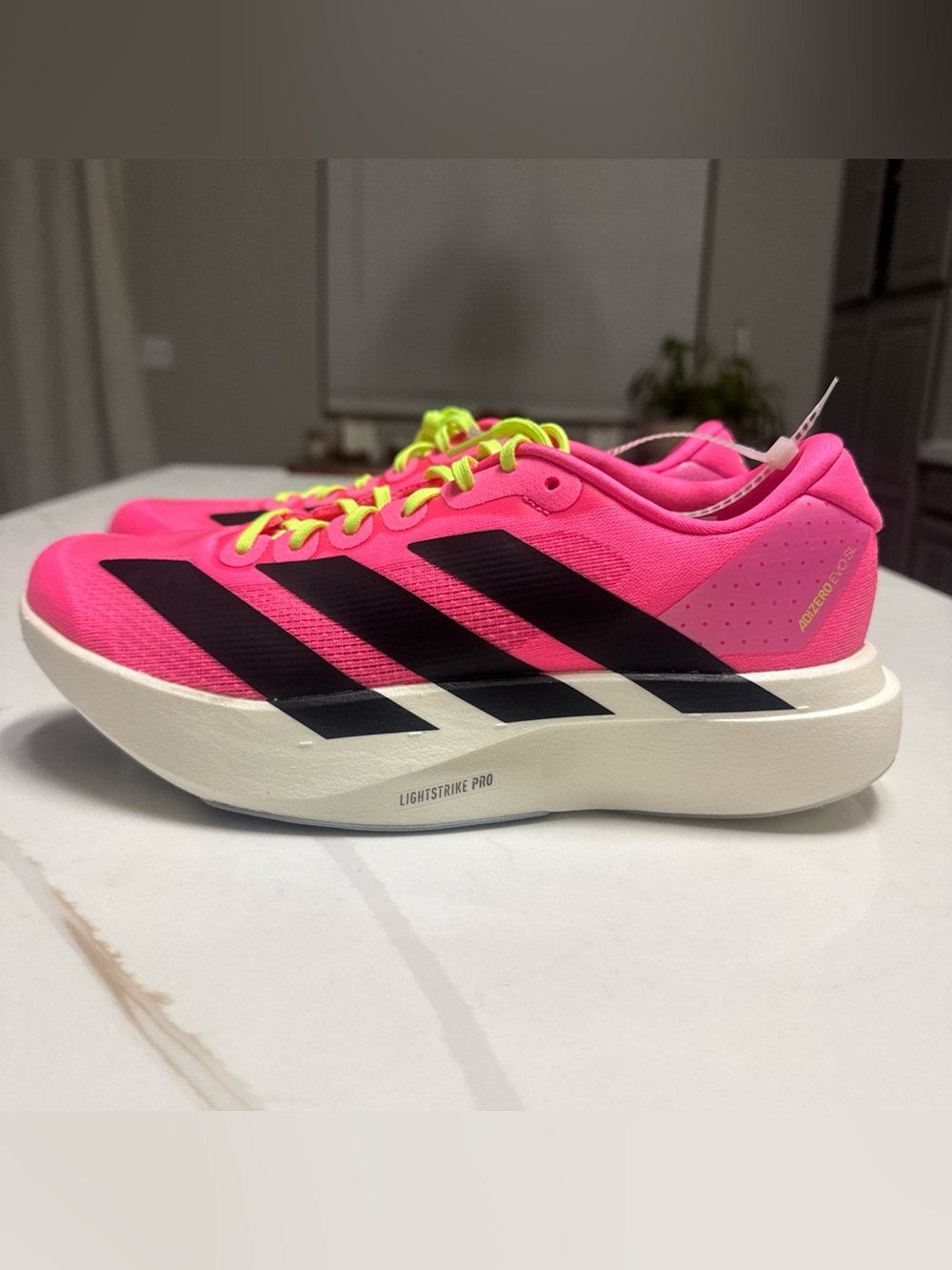adidas Adizero EVO SL Pink Womens Size 11 Running Shoes Athletic JS4455 NEW